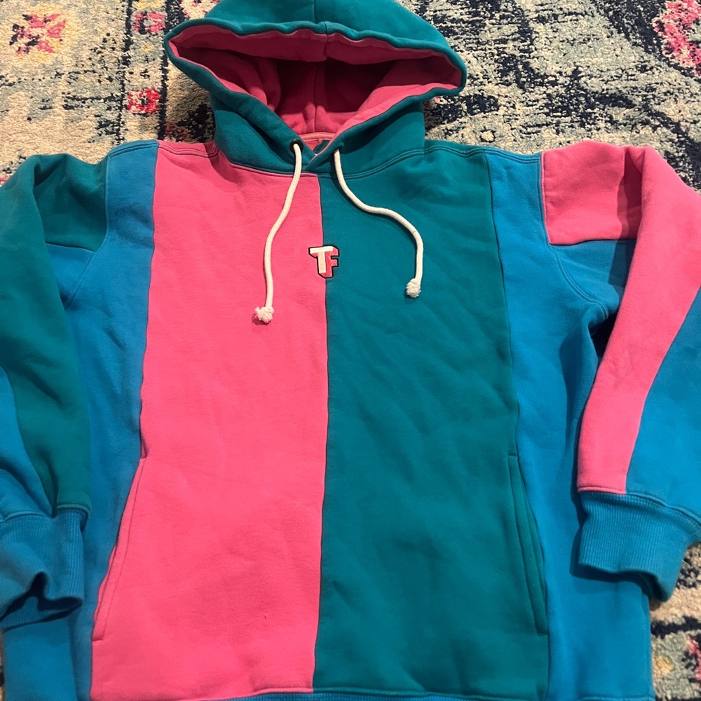 Teddy Fresh Pink and Teal Hoodie